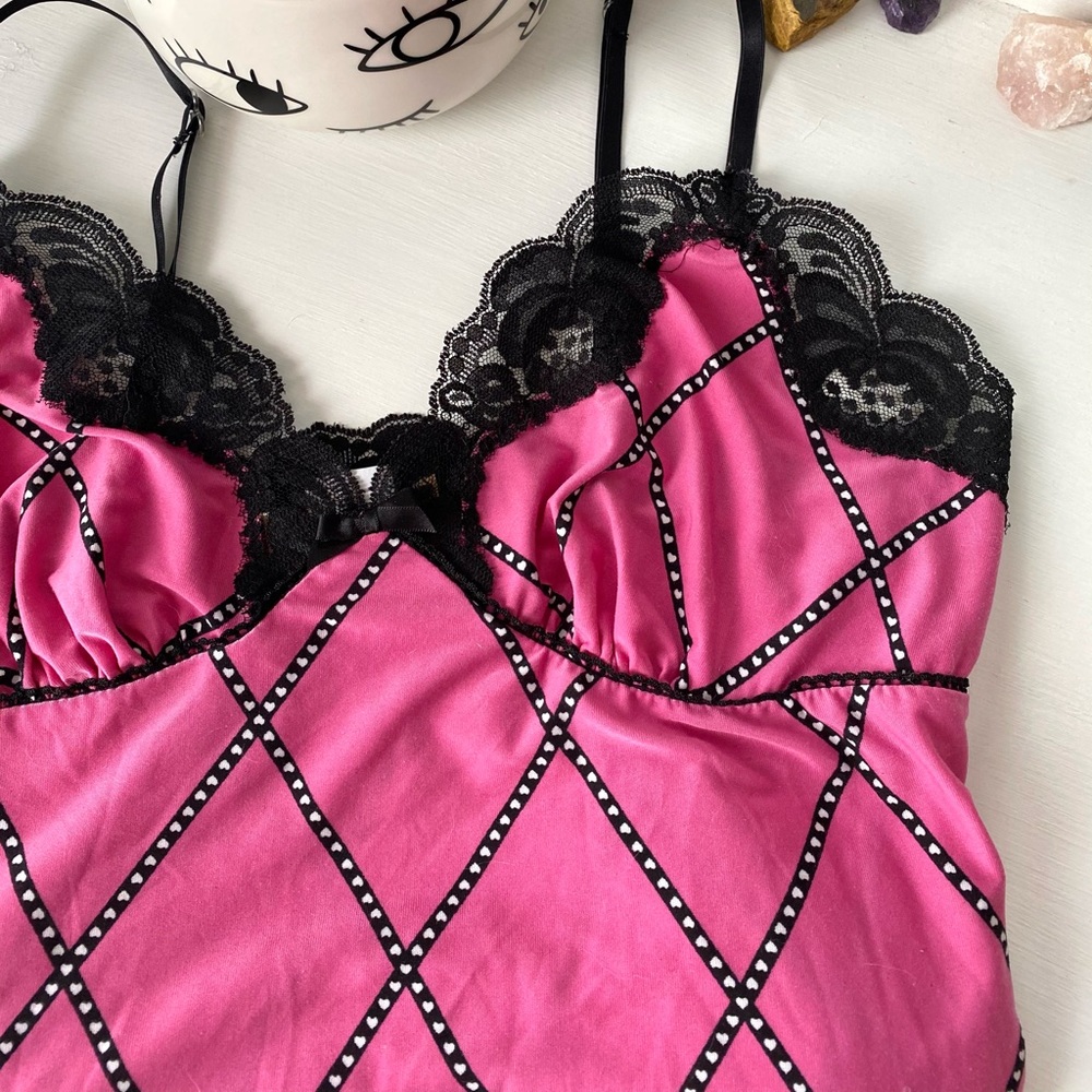 PINK LINGERIE DRESS WITH MINI HEARTS 💗